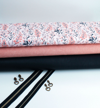 Designerbaumwollstoff Field of Dreams pink (10 cm)